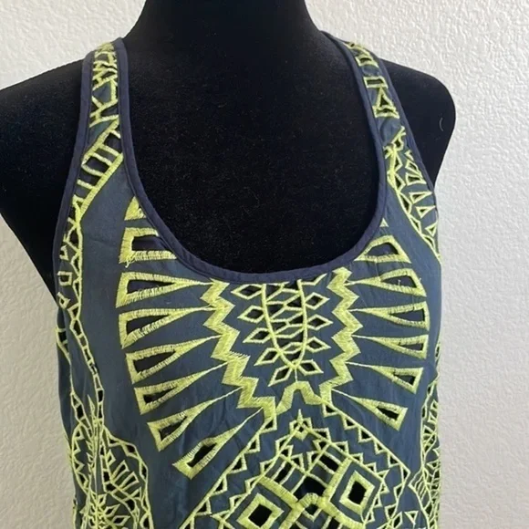 Tart embroidered Neon Green Tank Top - Picture 2 of 6